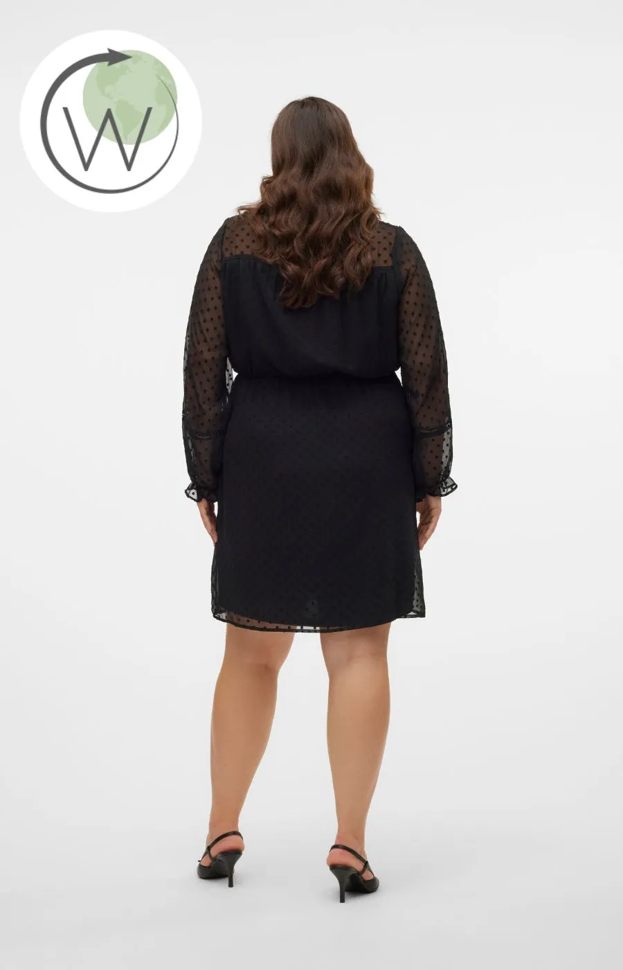 Vero Moda Curve Leah Dress in Black